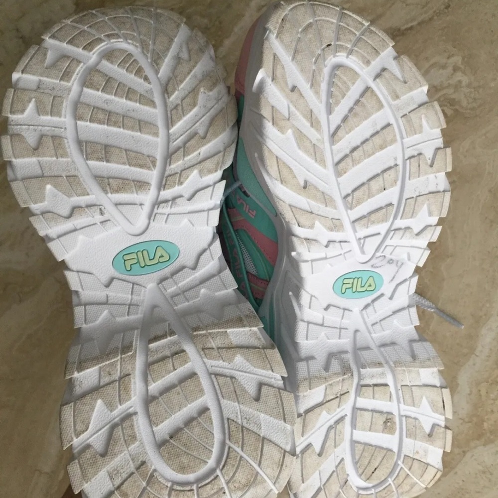 Fila Women's Electrove 2 pink white teal blue sneakers shoes - Picture 6 of 11